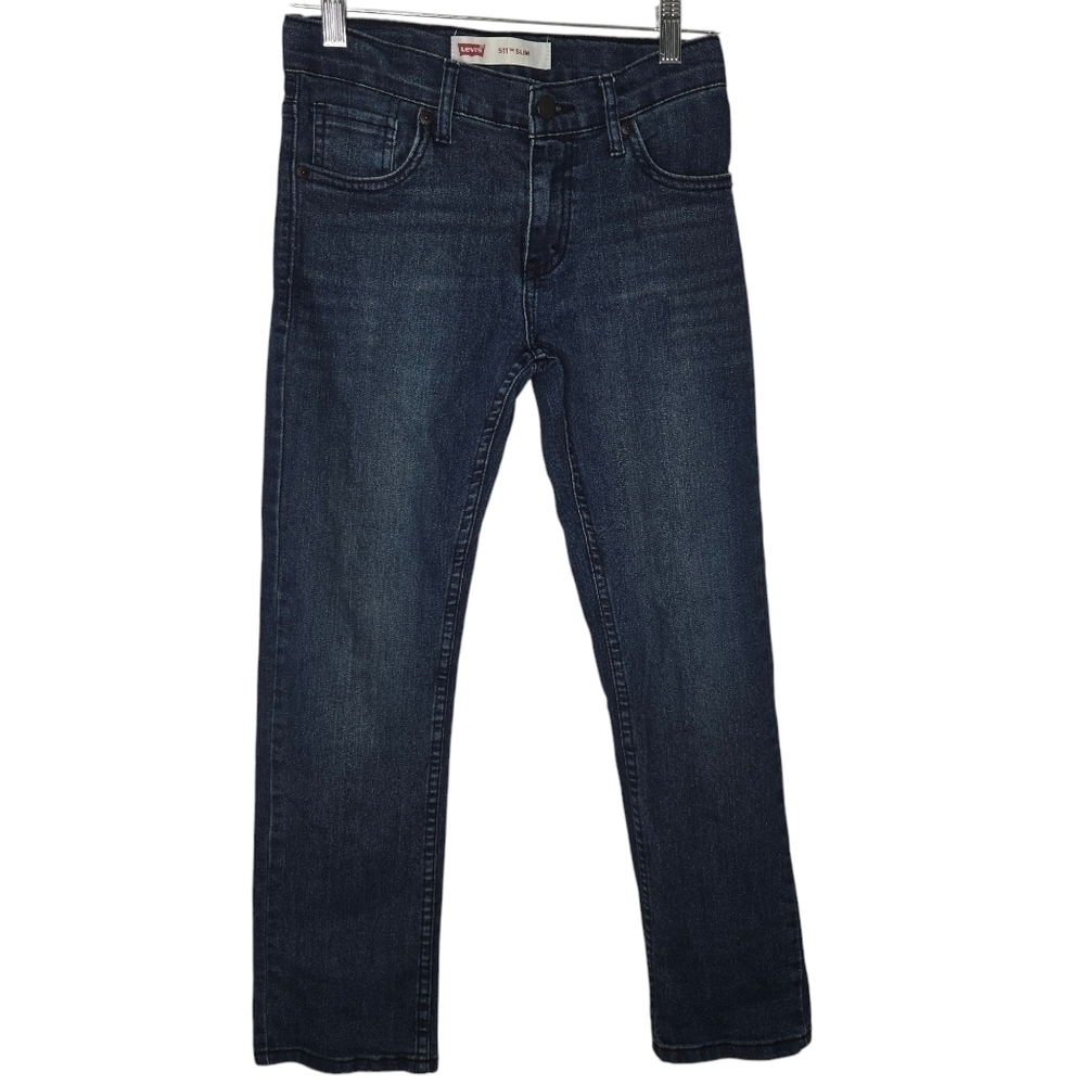 LEVI'S 511 Youth Boys Slim Fit Dark Wash Denim Jeans Size 12 26x26